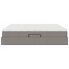 vidaXL Cama con almacenamiento y colch&oacute;n Taup&eacute; 200 x 200 cm Poli&eacute;ster