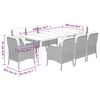 vidaXL Set comedor de jard&iacute;n 9 pzas con cojines rat&aacute;n sint&eacute;tico beige