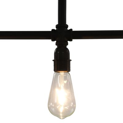 vidaXL Lámpara de techo negra 3 bombillas E27