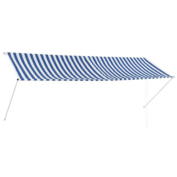 vidaXL Toldo retr&aacute;ctil 350x150 cm azul y blanco