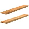 vidaXL Alf&eacute;izares de ventana 2 uds madera maciza roble marr&oacute;n claro