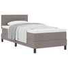 vidaXL Cama tipo Box Spring con cabecera Manual Taup&eacute; 90 x 200 cm tela