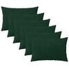 vidaXL Coj&iacute;n con almohada HEERLEN 6 uds. Verde oscuro Terciopelo