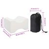 vidaXL Knee Pillow Espuma viscoel&aacute;stica y poli&eacute;ster 26 x 21,5 x 15 cm