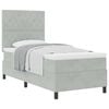 vidaXL Cama tipo Box Spring Gris Claro 100 x 200 cm Terciopelo