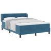 vidaXL Cama tipo Box Spring Azul oscuro 160 x 200 cm Terciopelo