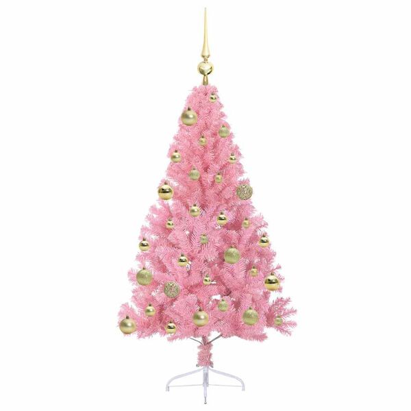 vidaXL &Aacute;rbol de Navidad Artificial Preiluminado Rosa 120 cm PVC