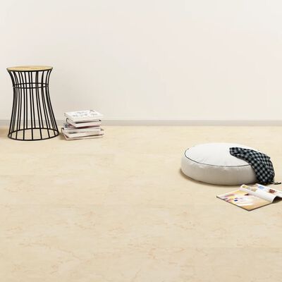 vidaXL Lamas para suelo de PVC autoadhesivas beige 5,11 m²
