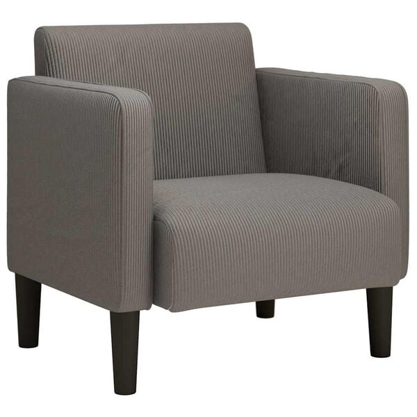 vidaXL Sill&oacute;n con reposabrazos gris claro 54 cm tejido de pana