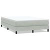 vidaXL Cama box spring sin colch&oacute;n gris claro terciopelo 160x220 cm