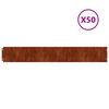vidaXL Bordes de c&eacute;sped acero corten flexible 10 piezas 15x103 cm