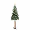vidaXL Árbol de Navidad Delgado con 150 LED con soporte Verde y 150 cm