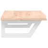 vidaXL Estante de lavabo de pared de acero y madera maciza de roble