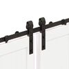 vidaXL Kit de herrajes para puertas correderas acero negro 366 cm