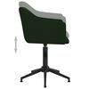 vidaXL Sillas de comedor giratorias 4 uds terciopelo verde oscuro
