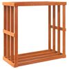 vidaXL Soporte leña de exterior madera pino marrón cera 109x52x106 cm