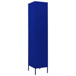 vidaXL Armario taquilla de acero azul marino 35x46x180 cm