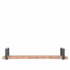 LABEL51 Estante de pared Slam madera/acero quemado XXL 120x23x20 cm