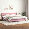 vidaXL Cama box spring con colch&oacute;n terciopelo rosa 180x210 cm