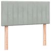 vidaXL Cama box spring con colch&oacute;n terciopelo gris claro 80x210 cm