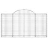vidaXL Cestas de gaviones 13 uds forma arco hierro 200x30x100/120 cm