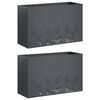 vidaXL Macetero de Jard&iacute;n 2 uds. Gris antracita 80 x 20 x 49 cm