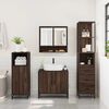 vidaXL Set de muebles baño 3 pzas madera contrachapada roble marrón