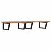 vidaXL Estante de lavabo de pared acero y madera maciza de acacia