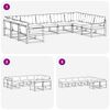 vidaXL Conjunto de sof&aacute;s de exterior con coj&iacute;n 9 pcs Natural y Crema