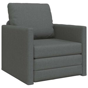vidaXL Sof&aacute; cama 60cm Gris oscuro tela