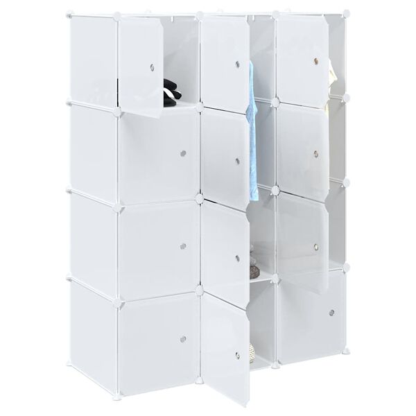 vidaXL Organizador de cubos almacenamiento 12 cubos varillas colgar PP