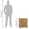 vidaXL Cesto de la ropa sucia madera maciza de teca 50x35x60 cm