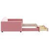 vidaXL Sof&aacute; cama nido con cajones terciopelo rosa 100x200 cm