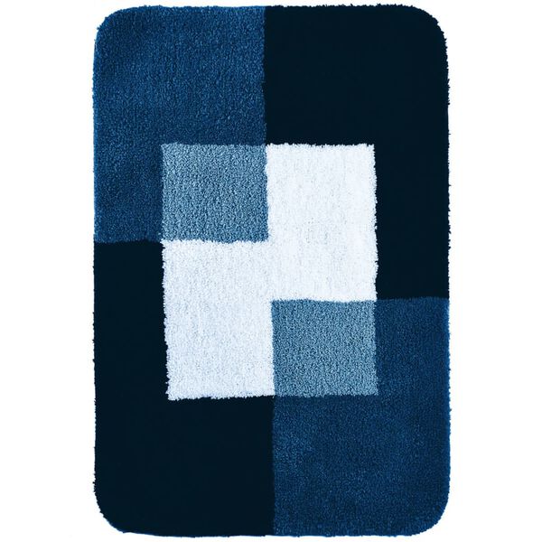 RIDDER Alfombrilla de ba&ntilde;o Coins 60x90 cm azul 7103303