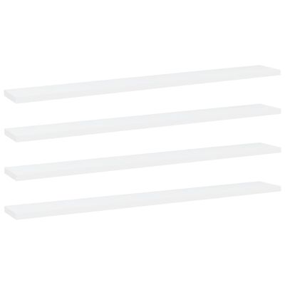vidaXL Estantes para estantería 4 uds contrachapada blanco 80x10x1,5cm