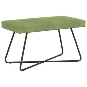 vidaXL Banco Verde claro 80 x 40 x 45 cm Terciopelo