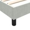 vidaXL Cama box spring con colchones terciopelo gris claro 200x220 cm