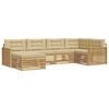 vidaXL Conjunto de sof&aacute;s de exterior 6 uds. y Beige Poli&eacute;ster