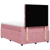 vidaXL Cama box spring con colch&oacute;n terciopelo rosa 120x190 cm