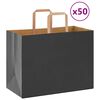 vidaXL Bolsas de papel con asas 50 uds negra 32x17x25 cm