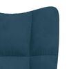 vidaXL Sill&oacute;n de relax con taburete terciopelo azul