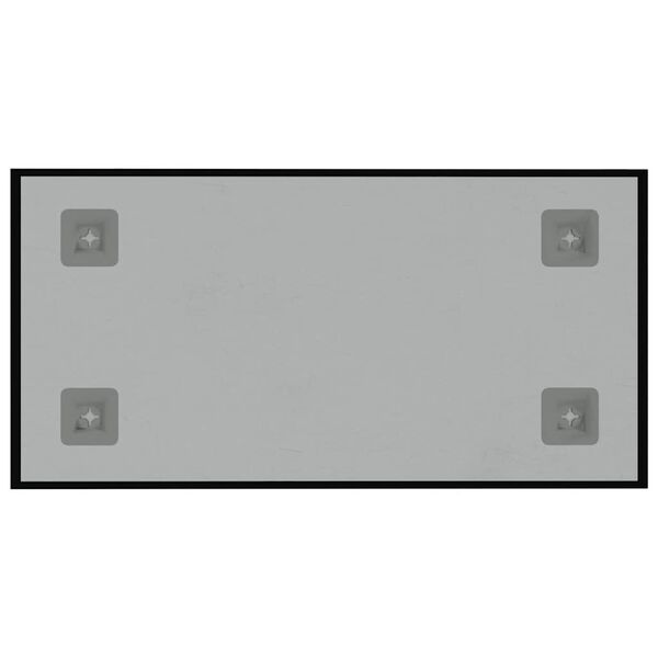 vidaXL Pizarra magn&eacute;tica de pared vidrio templado negro 40x20 cm