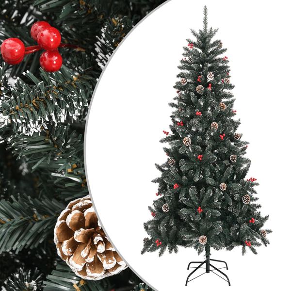 vidaXL &Aacute;rbol de Navidad artificial con soporte PVC verde 240 cm