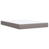 vidaXL Cama box spring con colch&oacute;n tela gris taupe 140x200 cm
