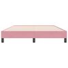 vidaXL Cama box spring sin colchón rosa terciopelo 160x220 cm