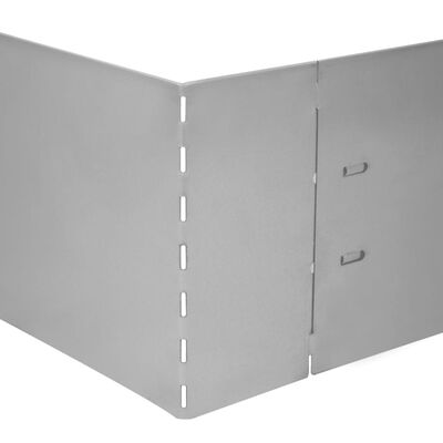 vidaXL Set 5 paneles divisorios flexibles acero galvanizado 100x14 cm