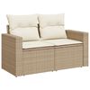 vidaXL Set de sof&aacute;s de jard&iacute;n y cojines 8 piezas rat&aacute;n sint&eacute;tico beige