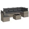 vidaXL Set de sof&aacute;s de jard&iacute;n 7 piezas con cojines rat&aacute;n PE gris