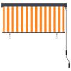 vidaXL Estor enrollable de exterior blanco y naranja 140x250 cm