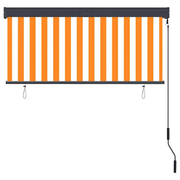 vidaXL Estor enrollable de exterior blanco y naranja 140x250 cm